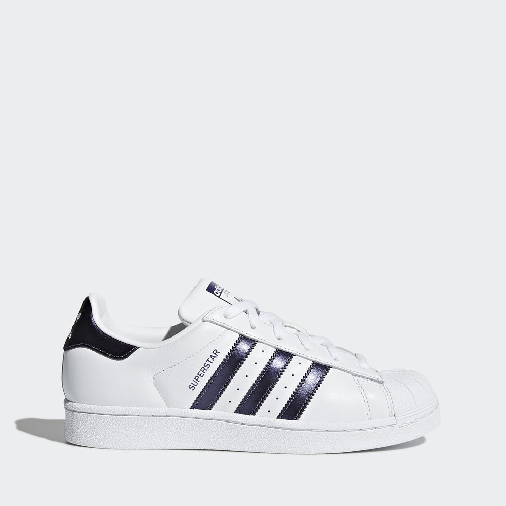 Adidas Superstar - Originals γυναικεια - Ασπρα/Μωβ Μεταλλικός/Ασπρα,Μέγεθος: EU 36 – 54 2/3 (699FSGE